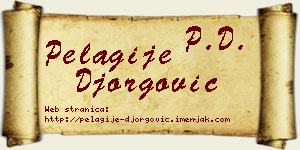 Pelagije Đorgović vizit kartica